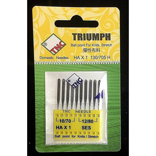 "TNC" Sewing Machine Needles Universal 130/705H (HAx1) Stretch 10/Pack